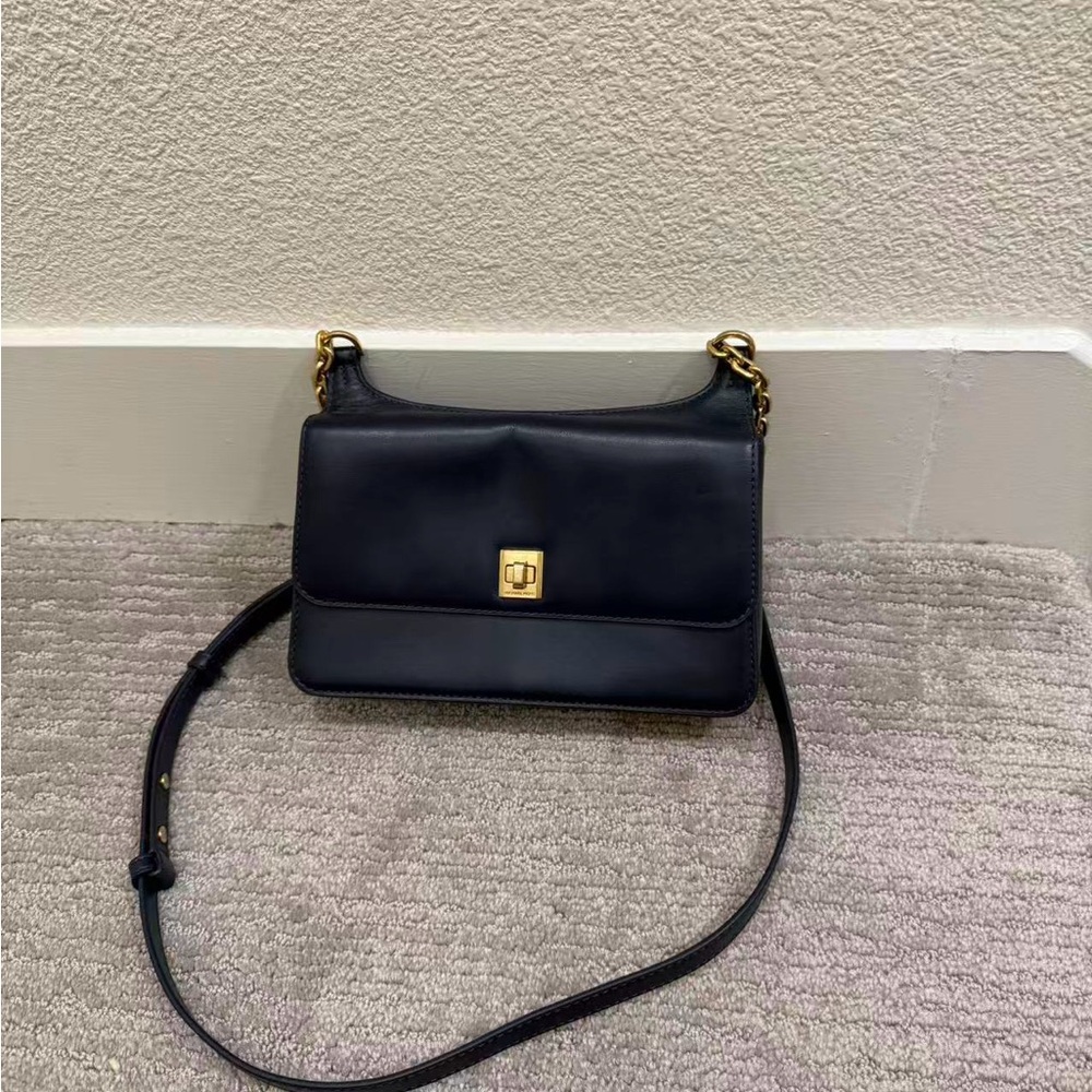 Michael Kors Dark BlueCrossbody Bag with Gold Accents